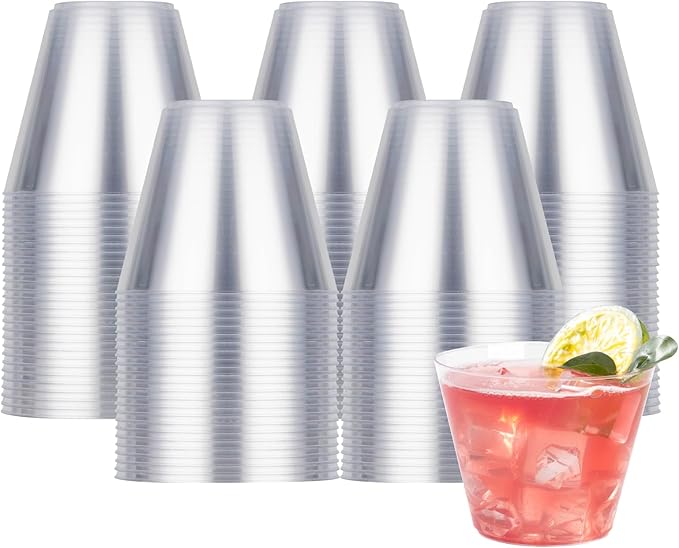 Goodluck 100PCS 9oz Clear Plastic Cups by GoodLuck