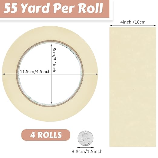 Masking Tape Bulk General Purpose Masking Painting Tape 55 Yards - Image 2