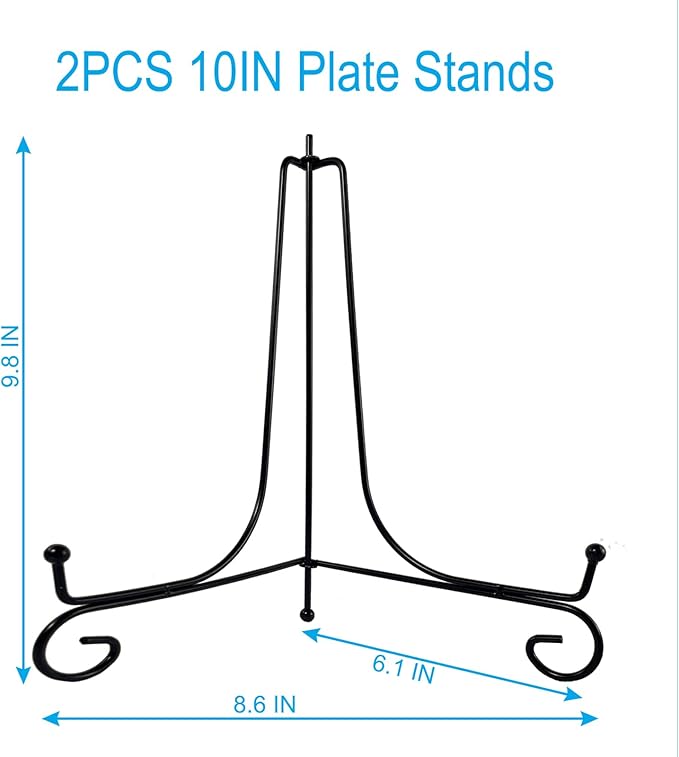 2PCS Premium Black Iron Plate Stands - Image 2