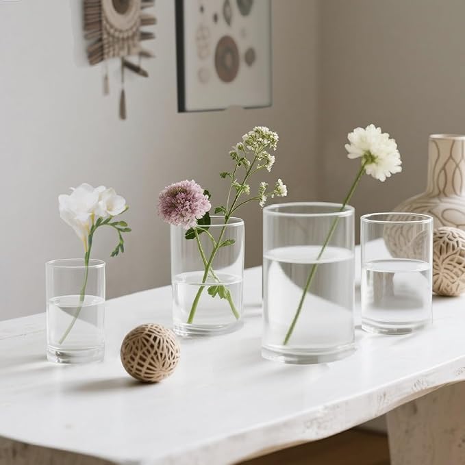 48pcs Glass Vase Cylinder for Centerpieces Small Flower Glass Clear Home Decor - Image 5