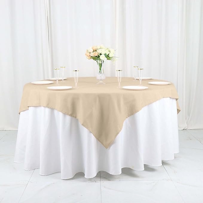 Efavormart 54x54 Nude Wholesale Linens Seamless Polyester Square Linen by efavormart