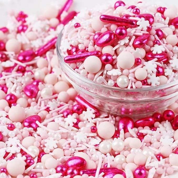 Pink Sprinkles for Cake Decorating 7oz - Image 4