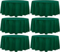 Round Tablecloth 132 Inch 6 Pack Dark Green Tablecloths Washable Decorative by AOCOZHomeLifeMuseum