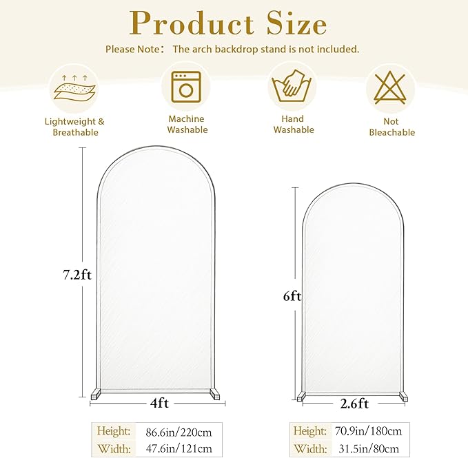 Gold and Yellow Arch Backdrop Cover - Image 3