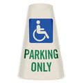 SmartSign “Handicapped Parking Only” Bright Reflective Cone Message Sleeve by SmartSign