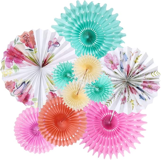 SUNBEAUTY Pack of 10 Paper Flowers Decorations by SUNBEAUTY