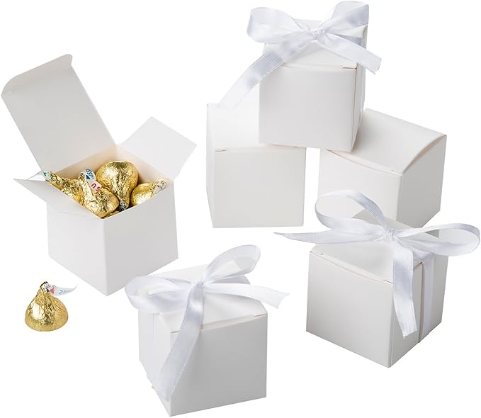 AWELL White Gift Candy Box Bulk 2x2x2 inches - Image 4