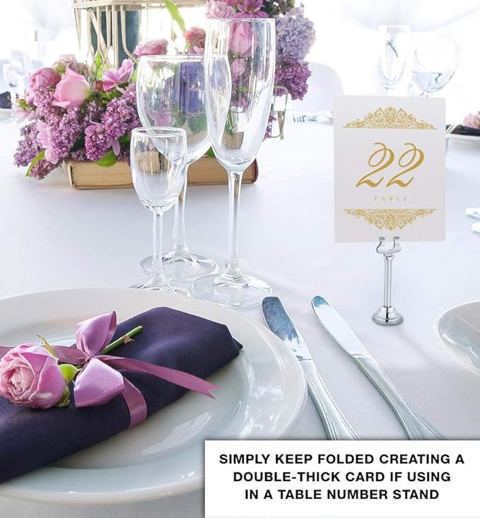 Paisley Wedding Table Numbers, Double Sided, Tent or Use in a Stand - Image 3