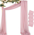 MLMC Dusty Rose Wedding Arch Draping Fabric 4 Panels 29" x 20 FT Extra Long by MLMC