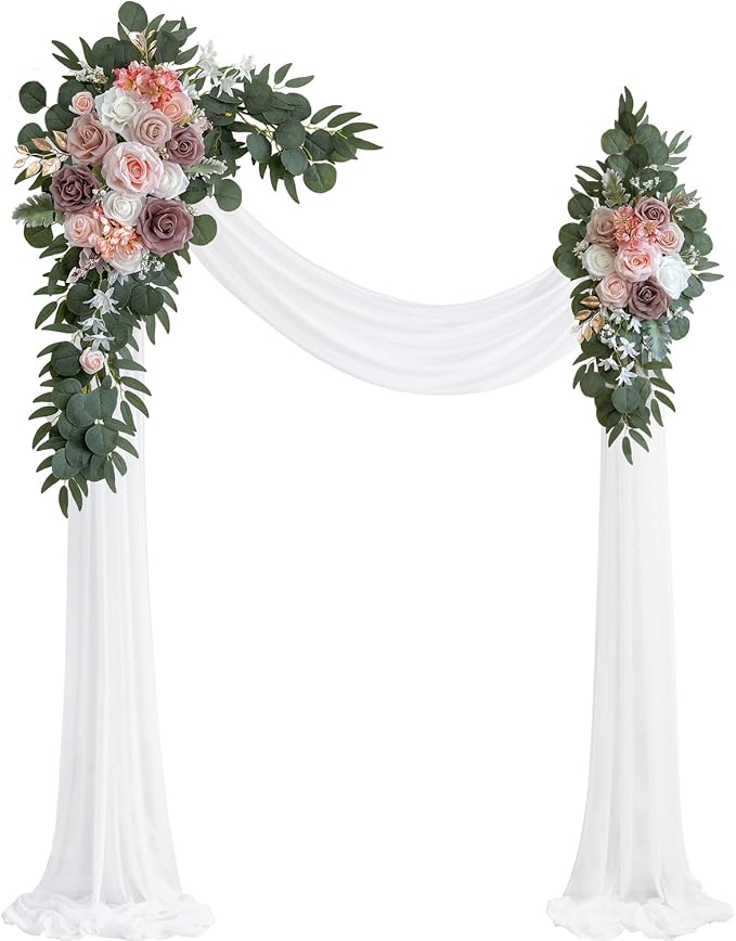 Dusty Rose Artificial Wedding Arch Flowers Kit by Love%C2%A0Every%C2%A0Bit%C2%A0of%C2%A0Life