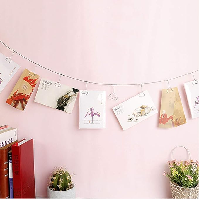 Multi-Purpose Steel Wall Hanging Photo Display Cable Wire Rod String - Image 2