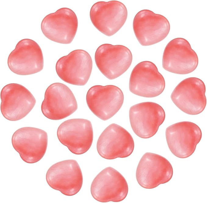 PATIKIL 20 Pcs Natural Heart Shaped Crystal Stone, 0.6 Inch Mini Polished Love by PATIKIL