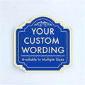 Stylish Blue Aluminum Metal Signs, Personalized Driveway Sign Customization by SpeedyOrders