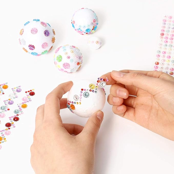 121 PCS 7 Sizes White Foam Balls Polystyrene Craft Balls - Image 3