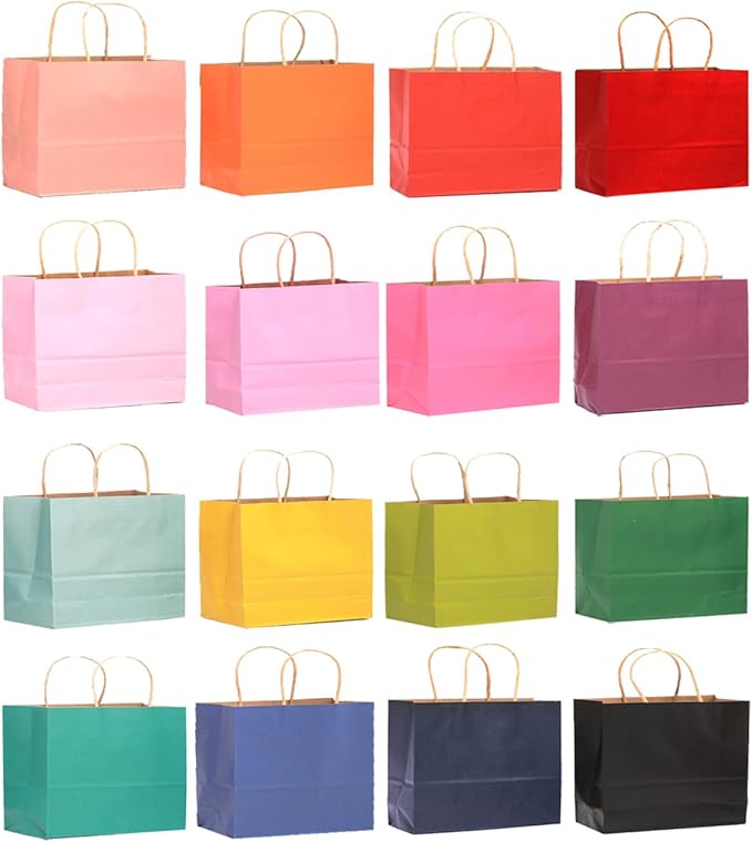 qiqee 100Pcs Wide Large Paper Gift Bags - Image 2