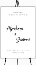 Wedding Welcome Sign, Wedding Welcome, Calligraphy Welcome sign by Custom