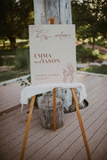 Wedding Welcome Sign Template in Beige and Terracotta by Unknown