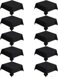 VidaFete Square Tablecloth 10 Pack52 x 52 Inch Tablecloths Stain Wrinkle by VidaFete