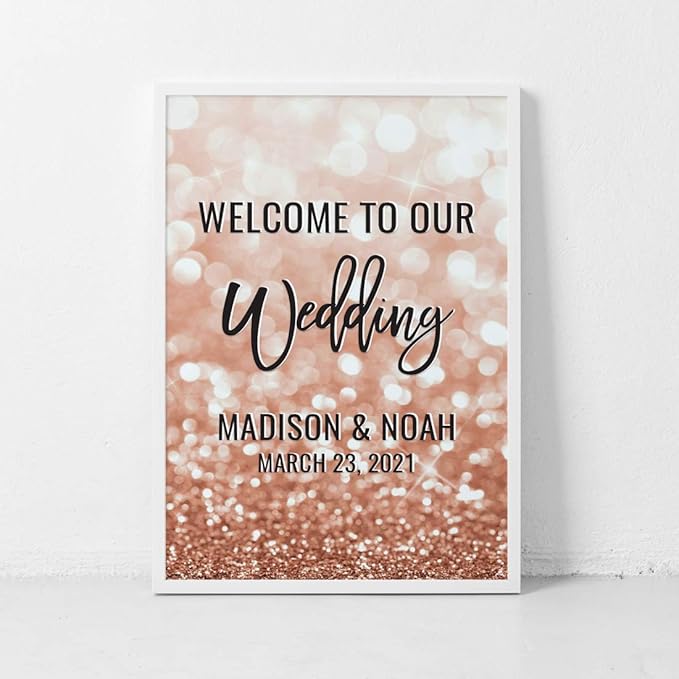 Andaz Press Personalized Extra Large Wedding Easel Board Party Sign, 12x18-inch - Image 4