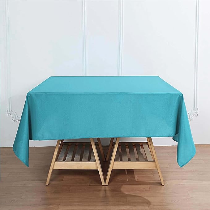 Efavormart 70" Square Linens Turquoise Wholesale Linens Polyester Square Linen - Image 9