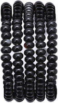 Natural Black Agate Stone Rondelle 4x6mm Loose Semi Gemstone Beads by Beadia