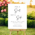Personalized Pick a Seat Sign for Wedding – Greenery Welcome Yard Sign – Custom by VIRAGIL