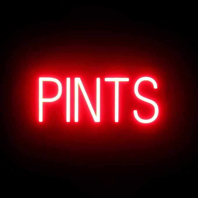 SpellBrite PINTS Sign | Beer-Related Sign by SpellBrite
