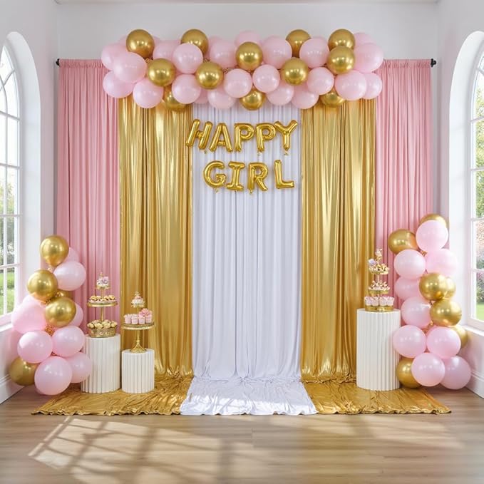gogoparti 30x10FT Gold Sequin Backdrop Curtain - Image 8