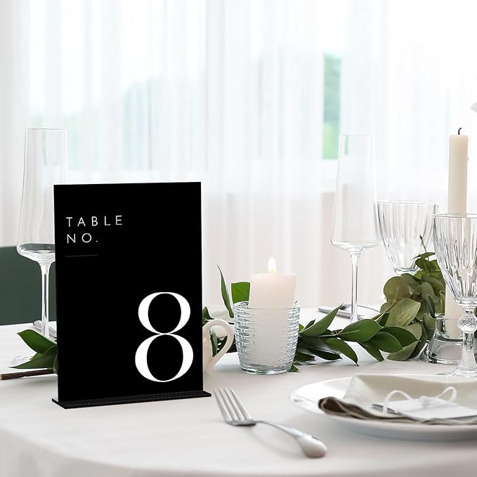 JINMURY Black Wedding Table Numbers 1-10 - Image 6