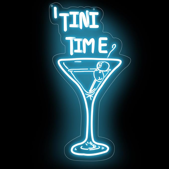 Tini Time LED Neon Sign, Martini Neon Sign by DMDMBSR