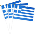 Greece Flag Greek Flag, Small Mini Handheld Greece Flags on Stick by Mflagperft