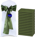 MDS Pack of 300 PCS Satin Chair Sashes Charmeuse Sateen Dining Chair Bows by MDS
