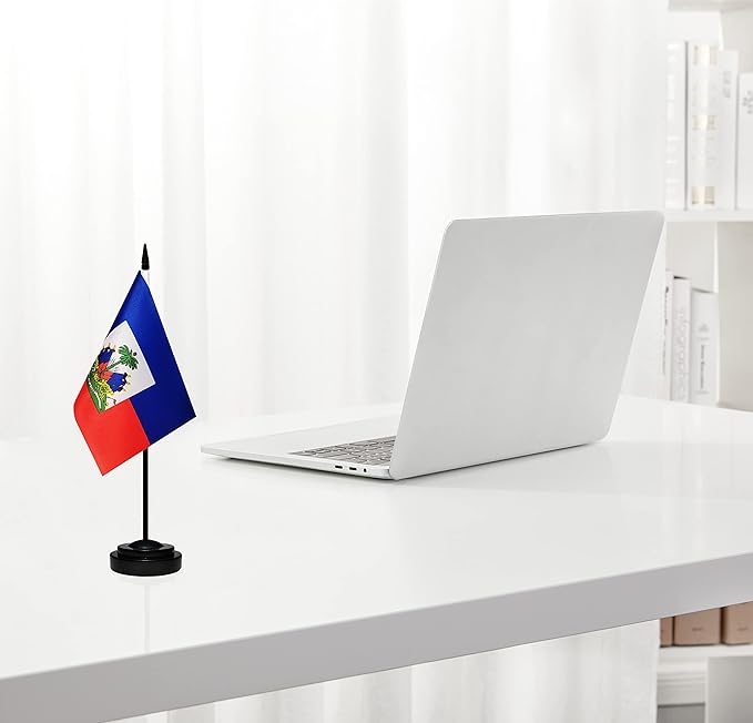 12 Pack Haiti Desk Flags Set, Haitian Small Mini Table Office Flags - Image 7