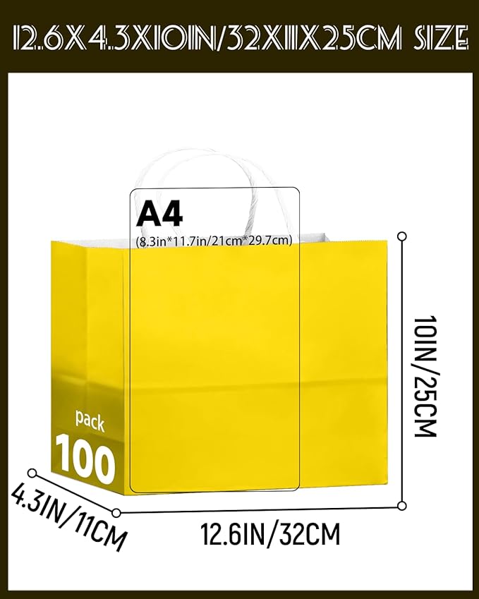 qiqee 100PCS Large Gift Bag - Image 5