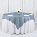 Tableclothsfactory 72"X72" Dusty Blue Accordion Crinkle Taffeta Table Overlay by TABLECLOTHSFACTORY