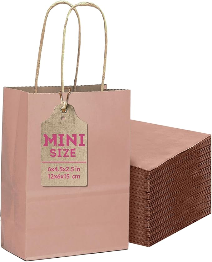 qiqee 24 Pcs Coffee Mini Paper Gift Bags by Qiqee