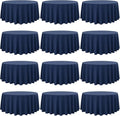 12 Pack 108 Inch Round Tablecloth, Fabric Washable TableCover by fani