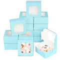 Bakepacker 100pcs Light Blue Cookie Boxes 6x6x3 inches Easy Assemble Macaroon by Bakepacker