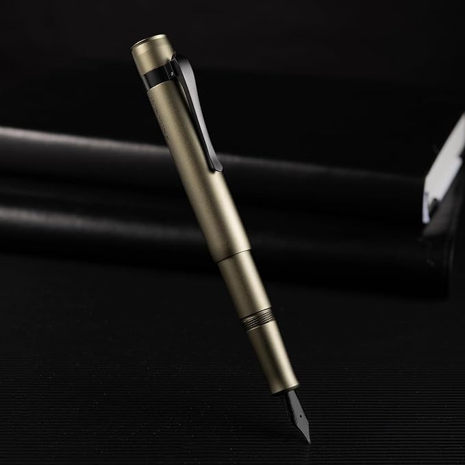 Hongdian M2 Black Forest Mini Fountain Pen, Medium Nib & Sleek Shape Aluminium - Image 6
