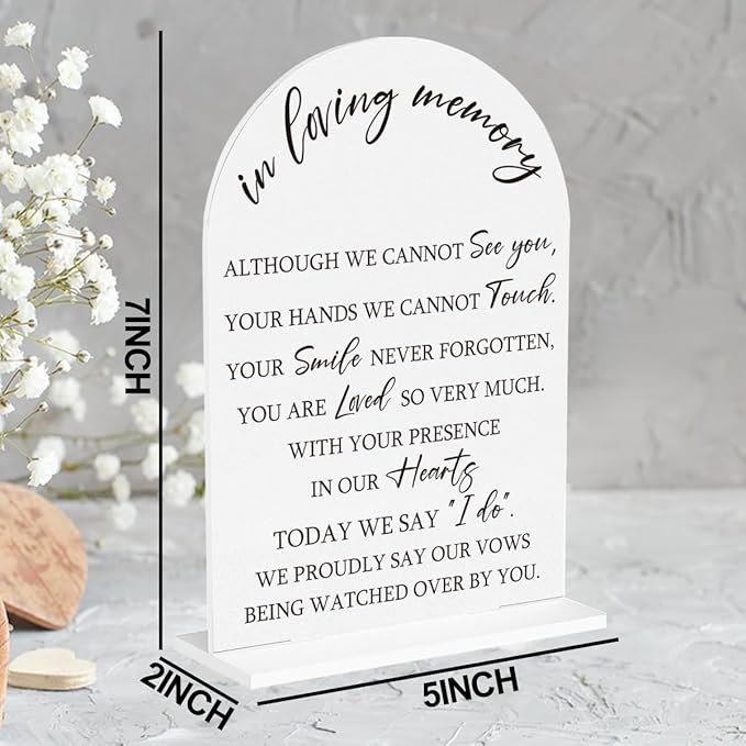 In Loving Memory Wedding Sign, Wedding Engagement Bridal Shower Baby Shower - Image 2