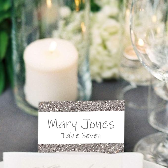 Hamilco Blank Tent Name Place Table Cards 3 1/2" x 2" Folded Card Stock - Image 4
