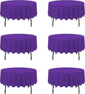 BRILLMAX 6 Pack Purple Round Tablecloths 90 Inch by BRILLMAX