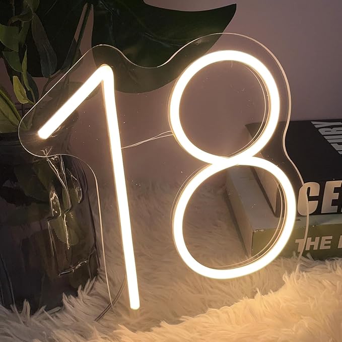 18 Year Old Neon Sign for First Birthday Party Neon Sign Custom Light Up Sign - Image 6
