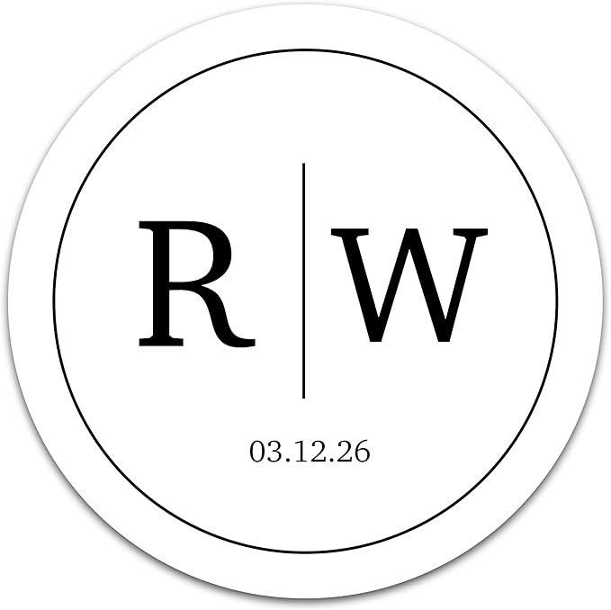 Personalized Wedding Stickers by BunnyBadges