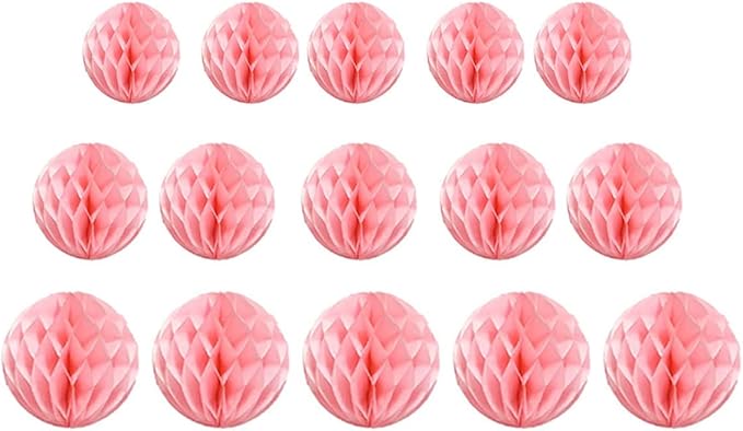 15pcs Honeycomb Balls Decorations 4'' 6'' 8'' Party Honeycomb Ball Flower by Yangeey