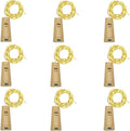 Wine Bottle Lights with Cork, Battery Operated 9 Pack 20 LED Cork Shape Silver by LoveNite