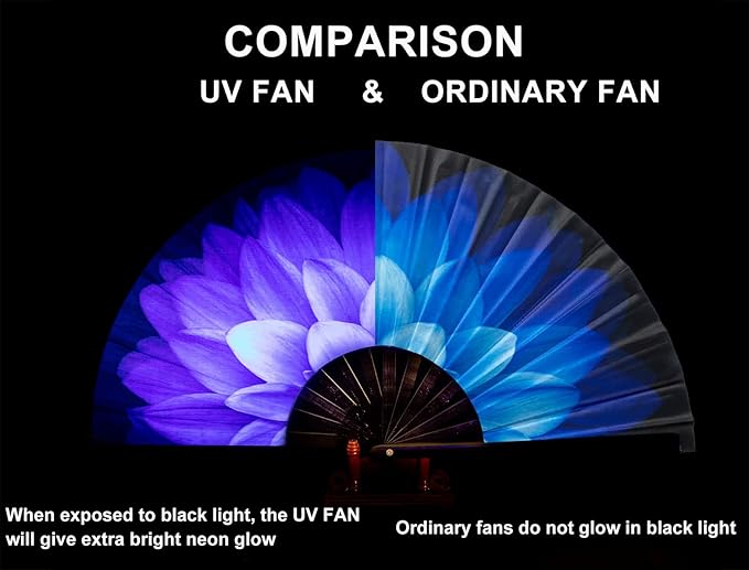 Amajiji Rave Folding Hand Fan Popping Fans - Image 5