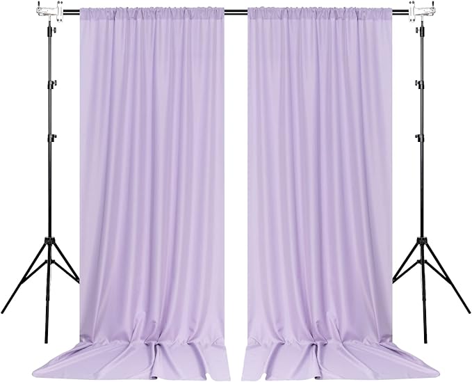 MYSKY HOME 10ft x 8ft Light Purple Curtains - Image 9