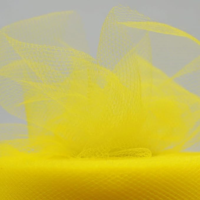 Yellow Tulle Fabric Roll 6 Inch X 300 FT Matte Tulle Ribbon Netting Mesh Spool - Image 5