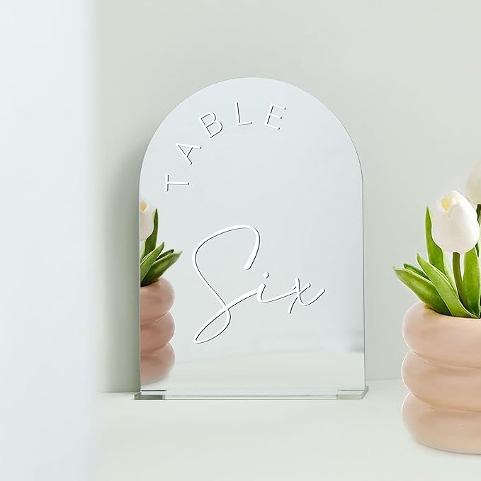 JINMURY Sliver Arch Wedding Table Numbers 1-15 - Image 5